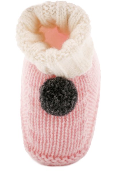 Шерстяные носки с помпоном BABY T розового цвета по цене 2820 руб., арт. 17AI143SA, фото 4 Шерстяные носки с помпоном BABY T, арт. 17AI143SA, фото 4