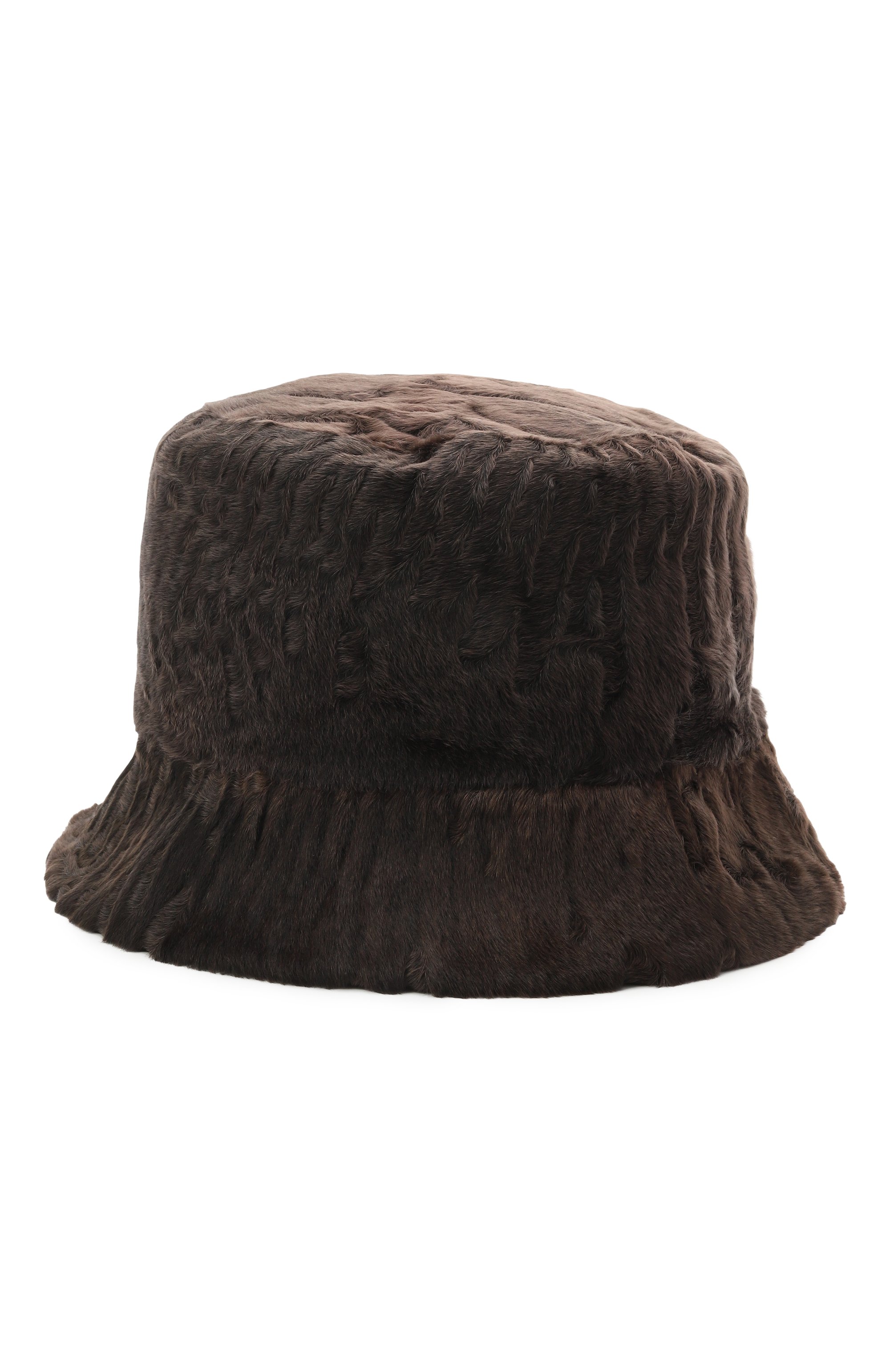 Панама из каракульчи VICTORIA KUSENKOVA темно-коричневого цвета по цене 105820 руб., арт. 157100003042, фото 2 Панама из каракульчи VICTORIA KUSENKOVA, арт. 157100003042, фото 2