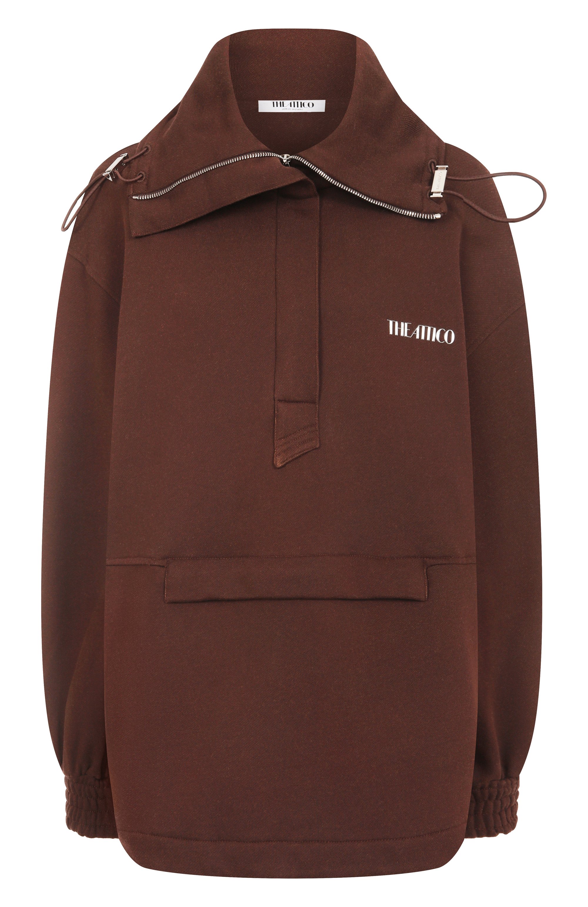 Хлопковый свитшот-анорак THE ATTICO, арт. 251WCB00091/JJF007AA, фото 1