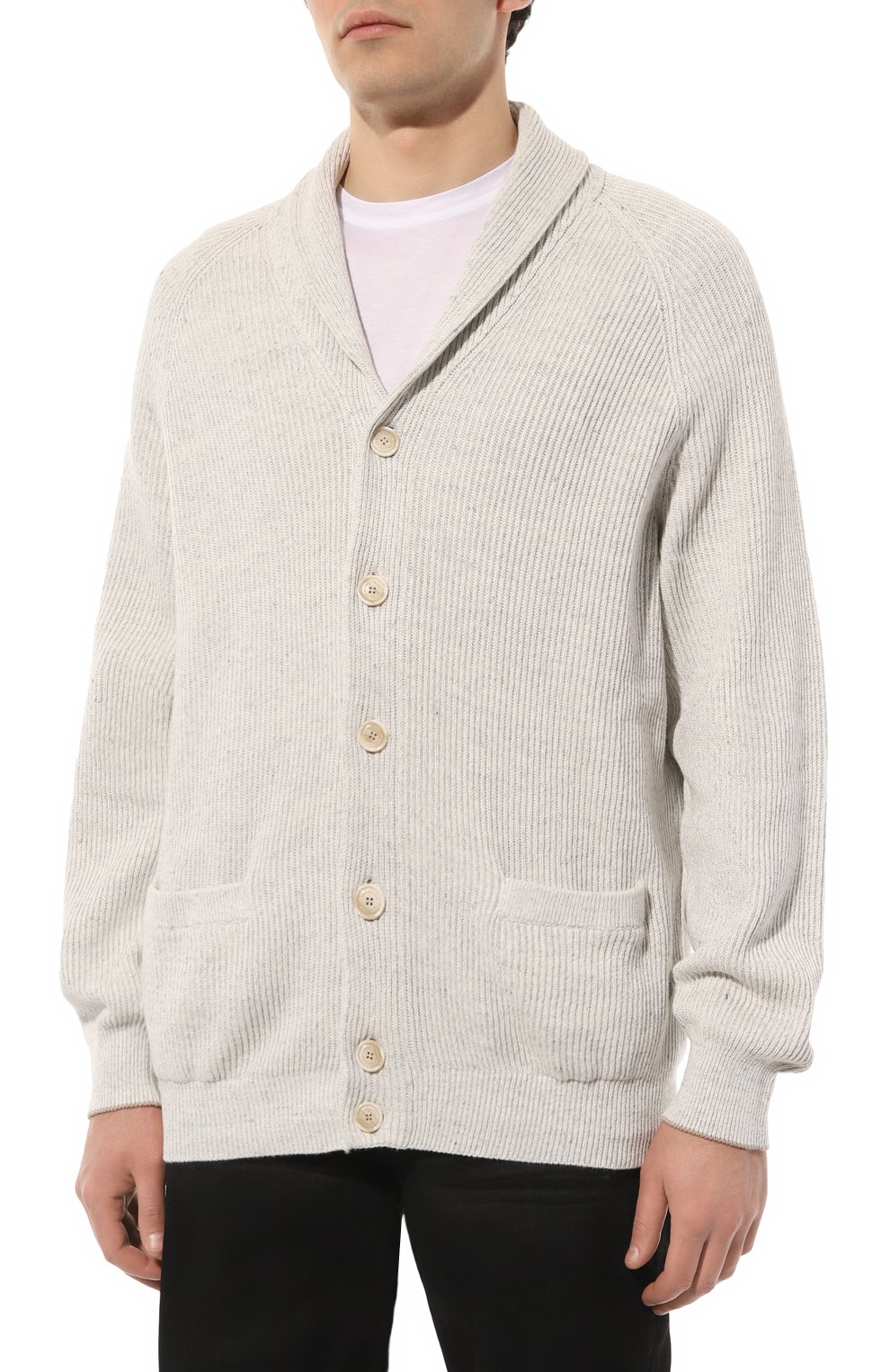 Кардиган из хлопка и льна BRUNELLO CUCINELLI, арт. MCH706106, фото 3