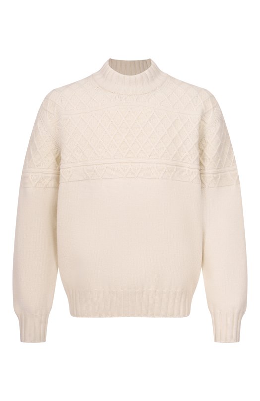 Свитер из шерсти и кашемира Kiton UMM071902 Кремовый UMM071902
