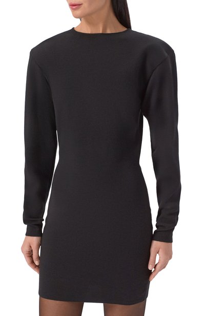 Шерстяное платье SAINT LAURENT черного цвета по цене 383000 руб., арт. 851555/YAZA2, фото 3 Шерстяное платье SAINT LAURENT, арт. 851555/YAZA2, фото 3