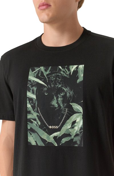 Хлопковая футболка BOSS ORANGE, арт. 50546362, фото 5