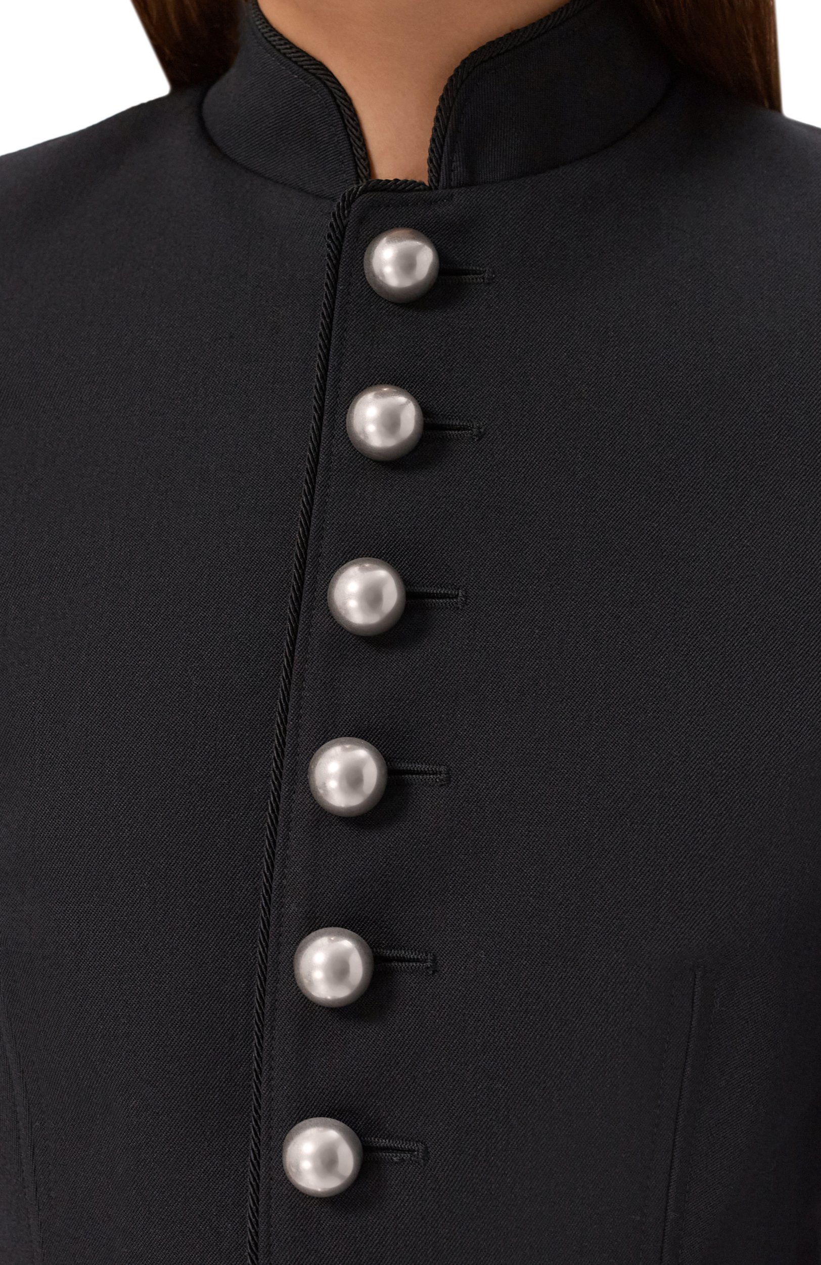 Шерстяной жакет ANN DEMEULEMEESTER черного цвета по цене 199000 руб., арт. B0014513/FA761, фото 5 Шерстяной жакет ANN DEMEULEMEESTER, арт. B0014513/FA761, фото 5