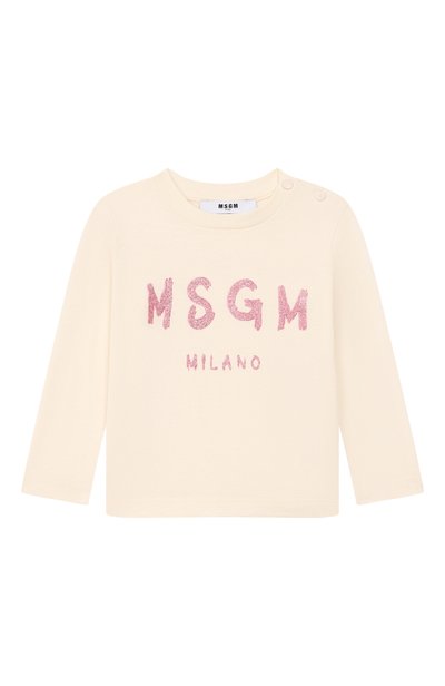 Хлопковый лонгслив MSGM KIDS, арт. F6MSNGTH367