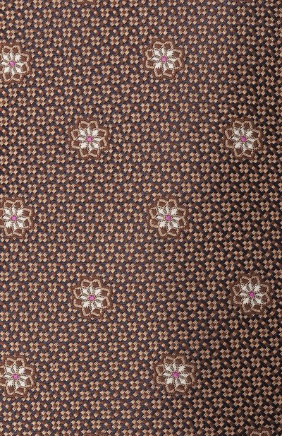 Шелковый галстук CANALI коричневого цвета по цене 23150 руб., арт. 18/HJ04492, фото 4 Шелковый галстук CANALI, арт. 18/HJ04492, фото 4