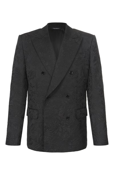 Мужской пиджак из хлопка и шелка DOLCE & GABBANA,  арт. G2TV8T/HJMRF
