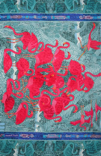 Шелковый платок flamingo ice KIRILL OVCHINNIKOV, арт. 135\Fi, фото 4