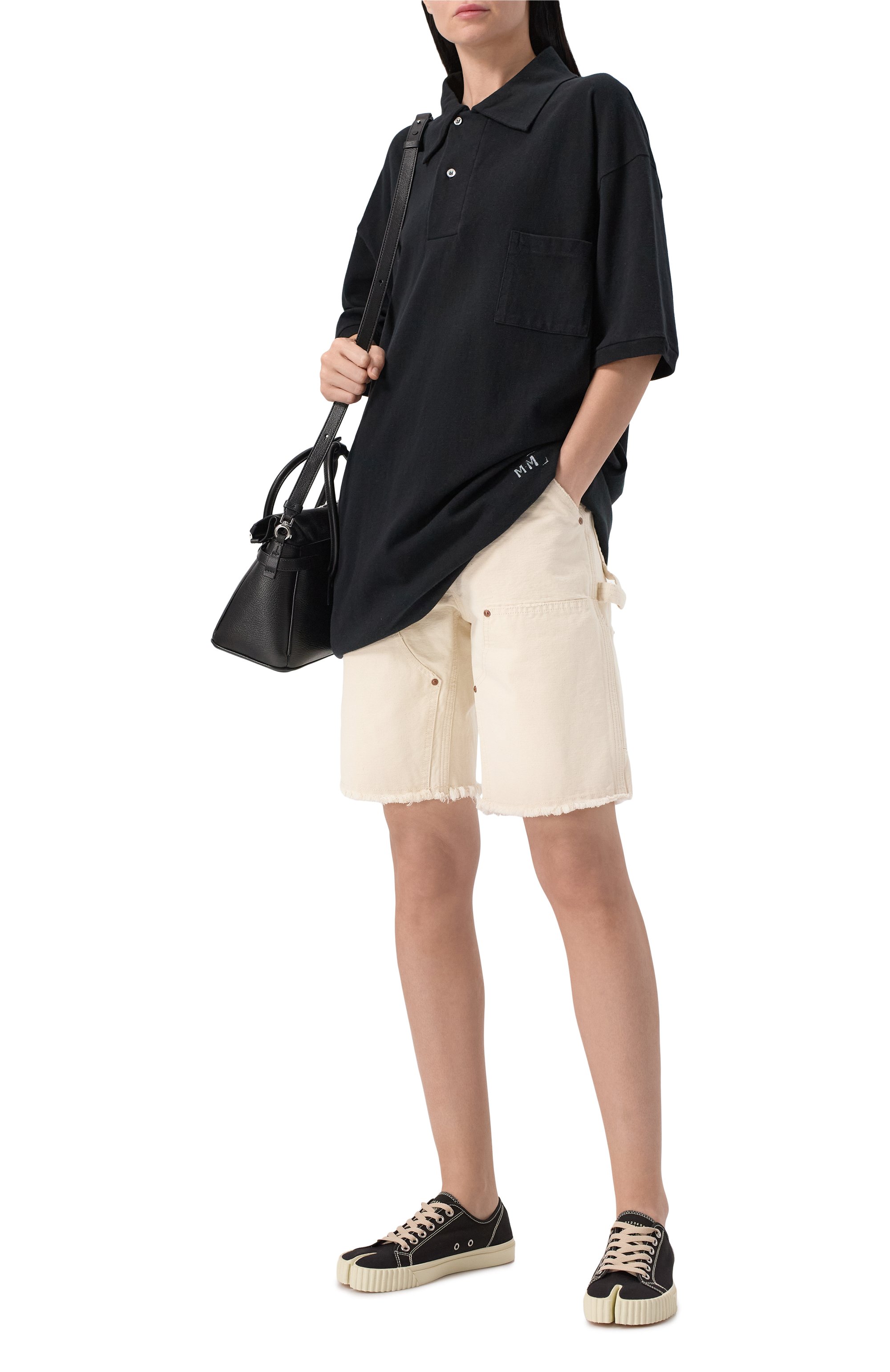 Хлопковые шорты MAISON MARGIELA кремового цвета по цене 95050 руб., арт. S50MU0082/M35261, фото 6 Хлопковые шорты MAISON MARGIELA, арт. S50MU0082/M35261, фото 6