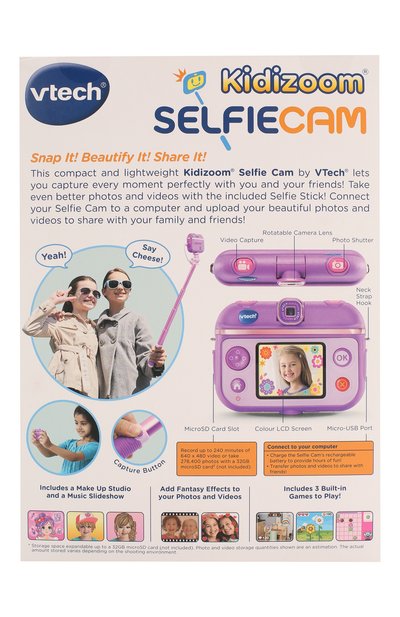 Селфи камера kidizoom VTECH разноцветного цвета по цене 7020 руб., арт. 80-193703, фото 3 Селфи камера kidizoom VTECH, арт. 80-193703, фото 3