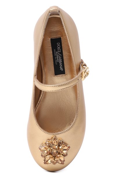 Кожаные балетки DOLCE & GABBANA, арт. D11376/AX261, фото 4