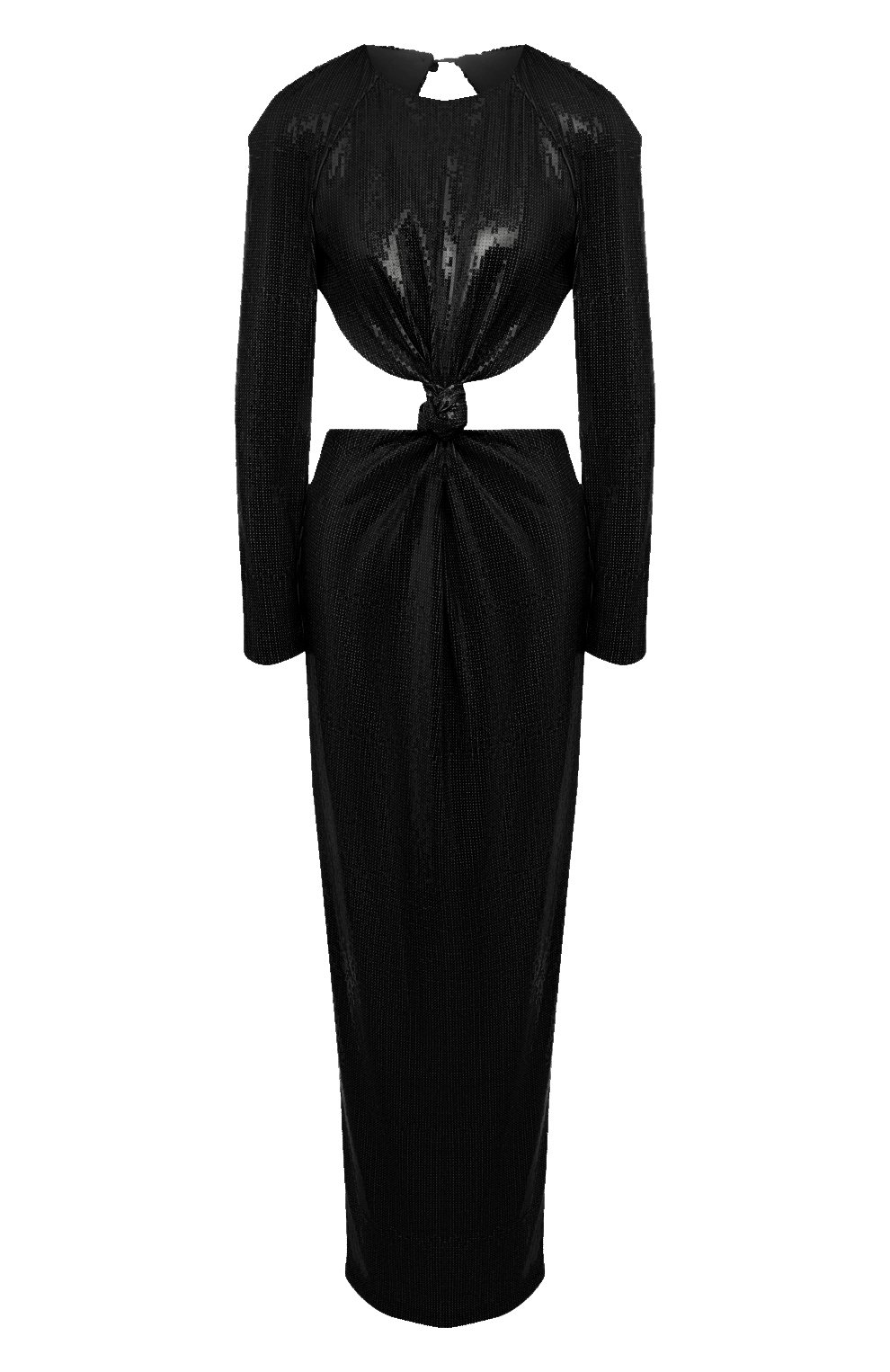 Платье с отделкой пайетками SASHA KIM черного цвета по цене 42000 руб., арт. УТ-00001315, фото 1 Платье с отделкой пайетками SASHA KIM, арт. УТ-00001315, фото 1