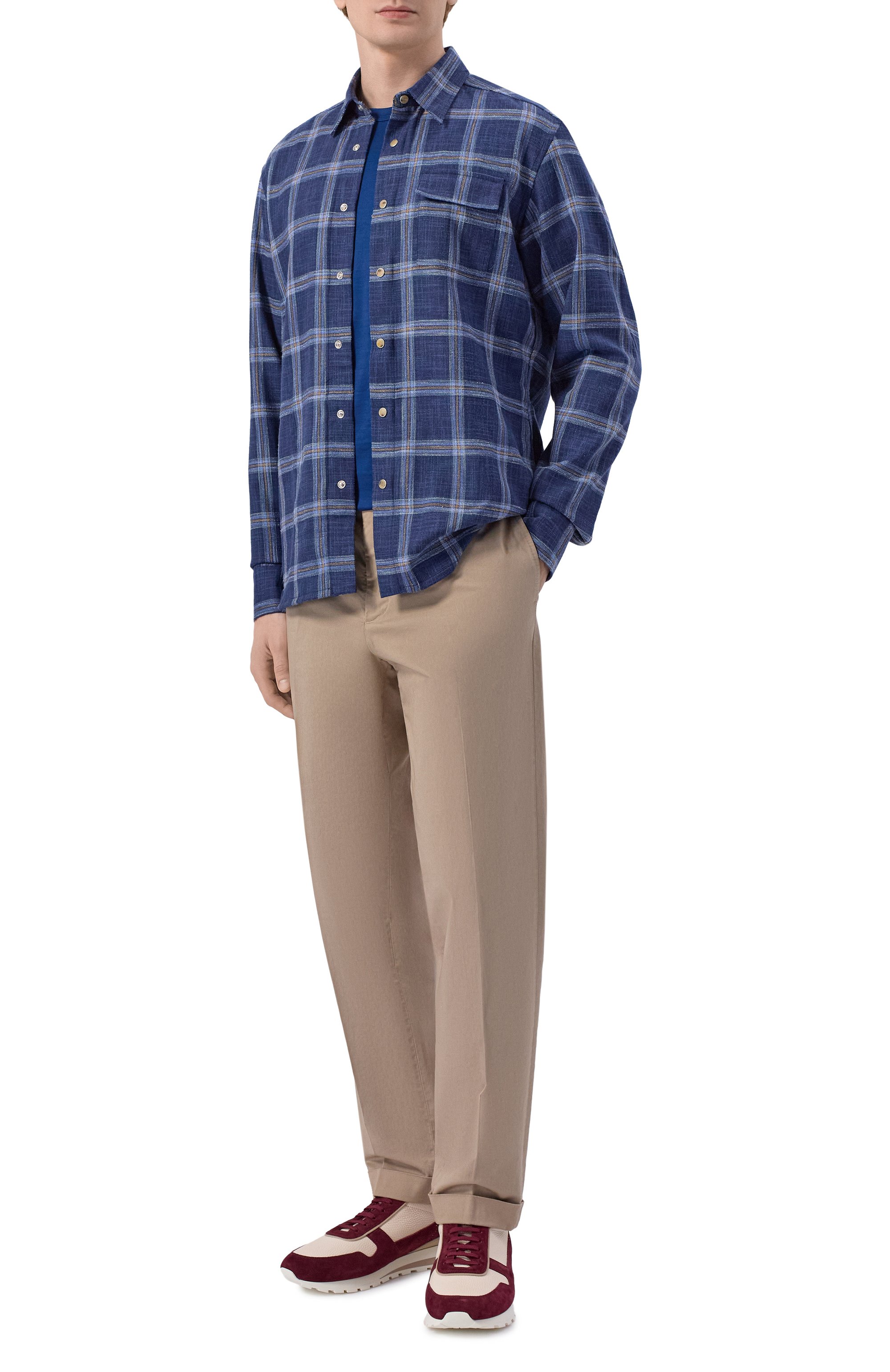 Рубашка из шерсти и шелка KITON, арт. UMCBUBAK0616E05, фото 2