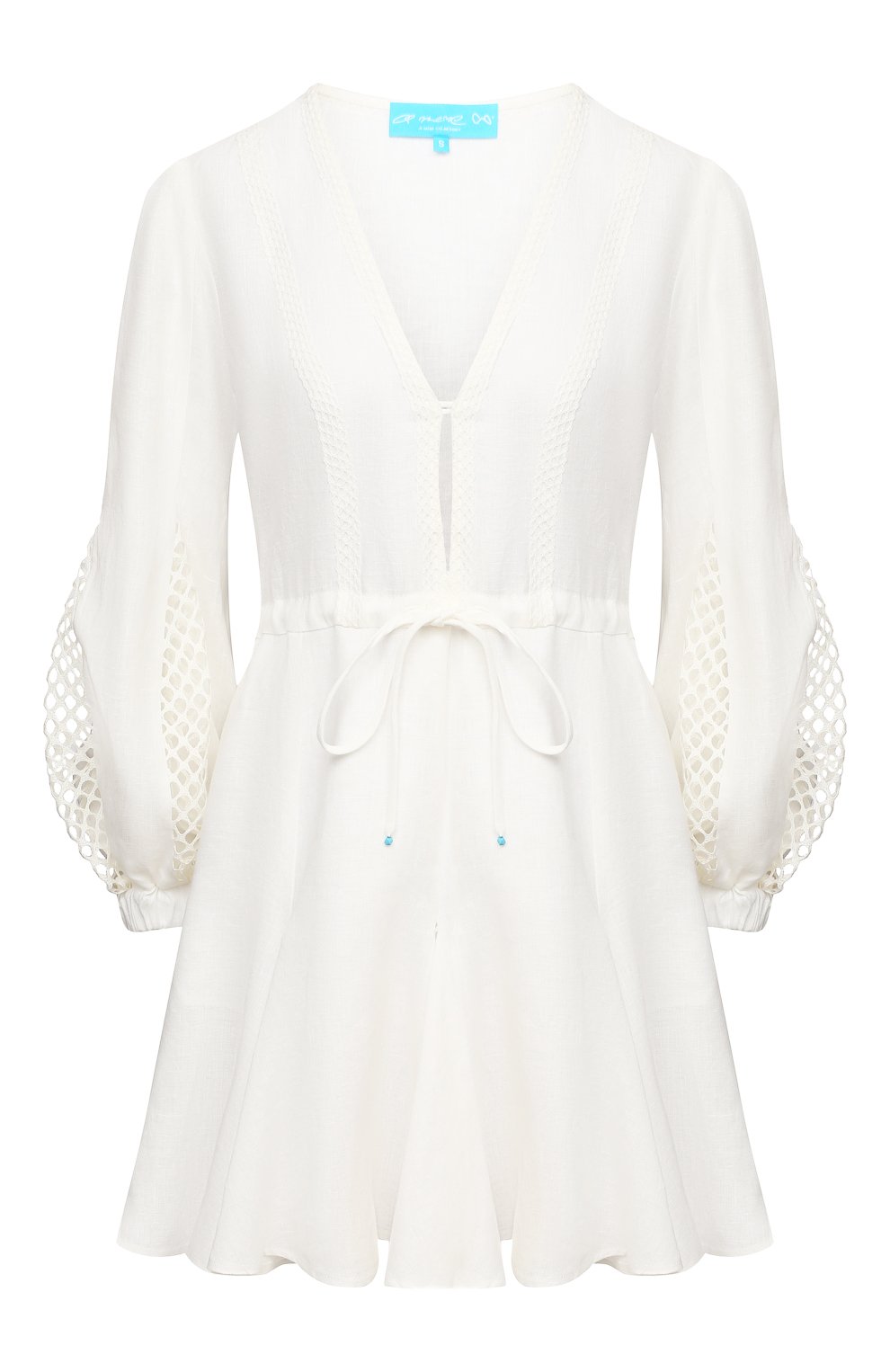 Льняное платье A MERE CO белого цвета по цене 51850 руб., арт. AMC-RSS21-06WW, фото 1 Льняное платье A MERE CO, арт. AMC-RSS21-06WW, фото 1