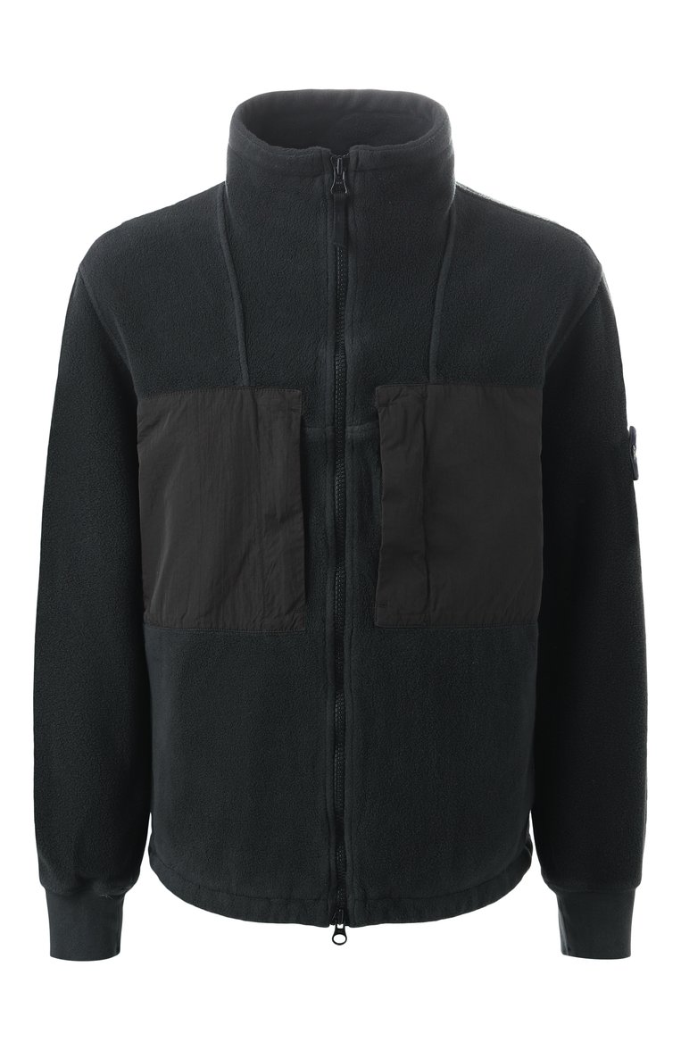 Мужская хлопковая куртка STONE ISLAND темно-серого цвета, арт. 811546753 | Фото 1 (Длина (верхняя одежда): Короткие; Материал подклада: Синтетический материал; Рукава: Длинные; Кросс-КТ: Легкие, Куртка; Стили: Кэжуэл; Материал внешний: Хлопок)