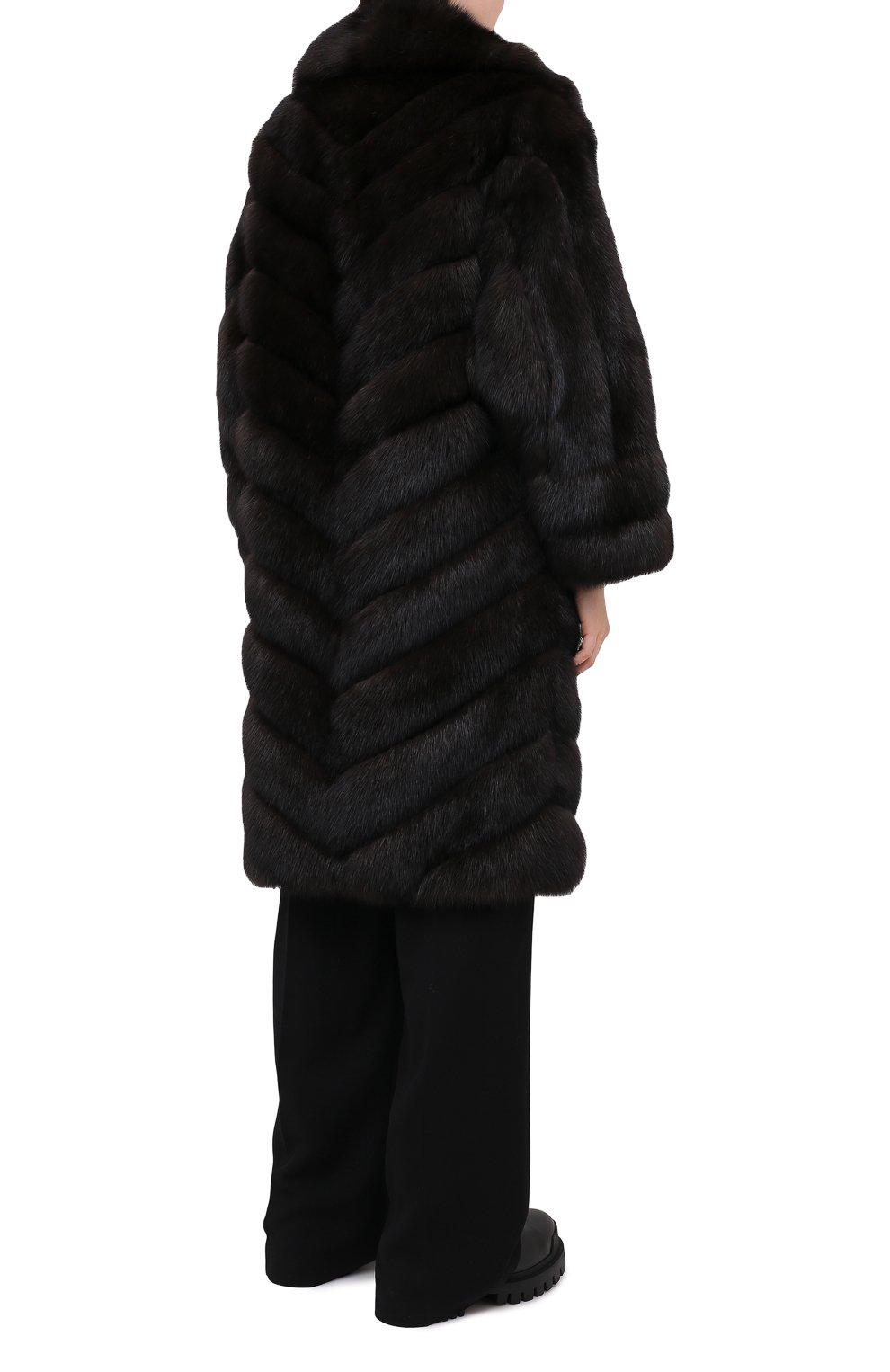 Шуба из меха соболя KITON темно-коричневого цвета по цене 8805000 руб., арт. D50586X04R72, фото 5 Шуба из меха соболя KITON, арт. D50586X04R72, фото 5