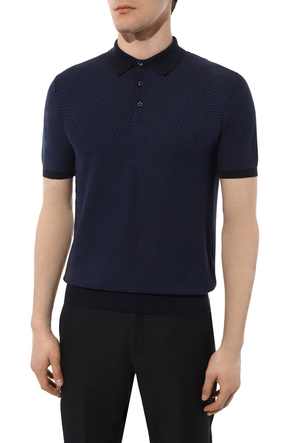 Поло из хлопка и шелка CORNELIANI, арт. 91M556-3125164, фото 3