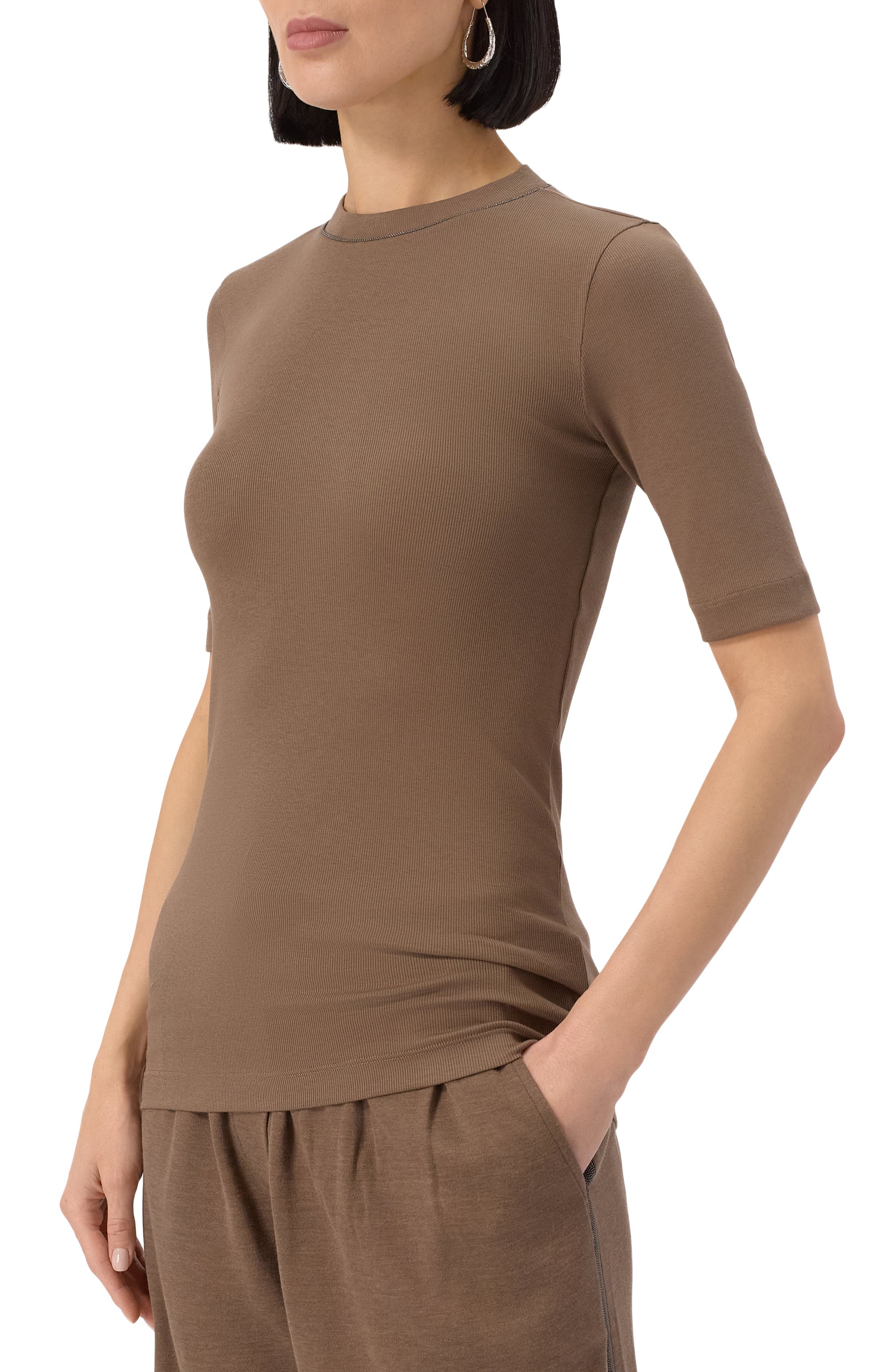 Хлопковая футболка BRUNELLO CUCINELLI, арт. MPTC8BJ310, фото 3