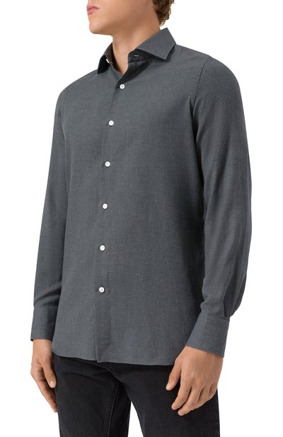 Рубашка из хлопка и кашемира FINAMORE 1925, арт. NAP0LI/C0286, фото 3