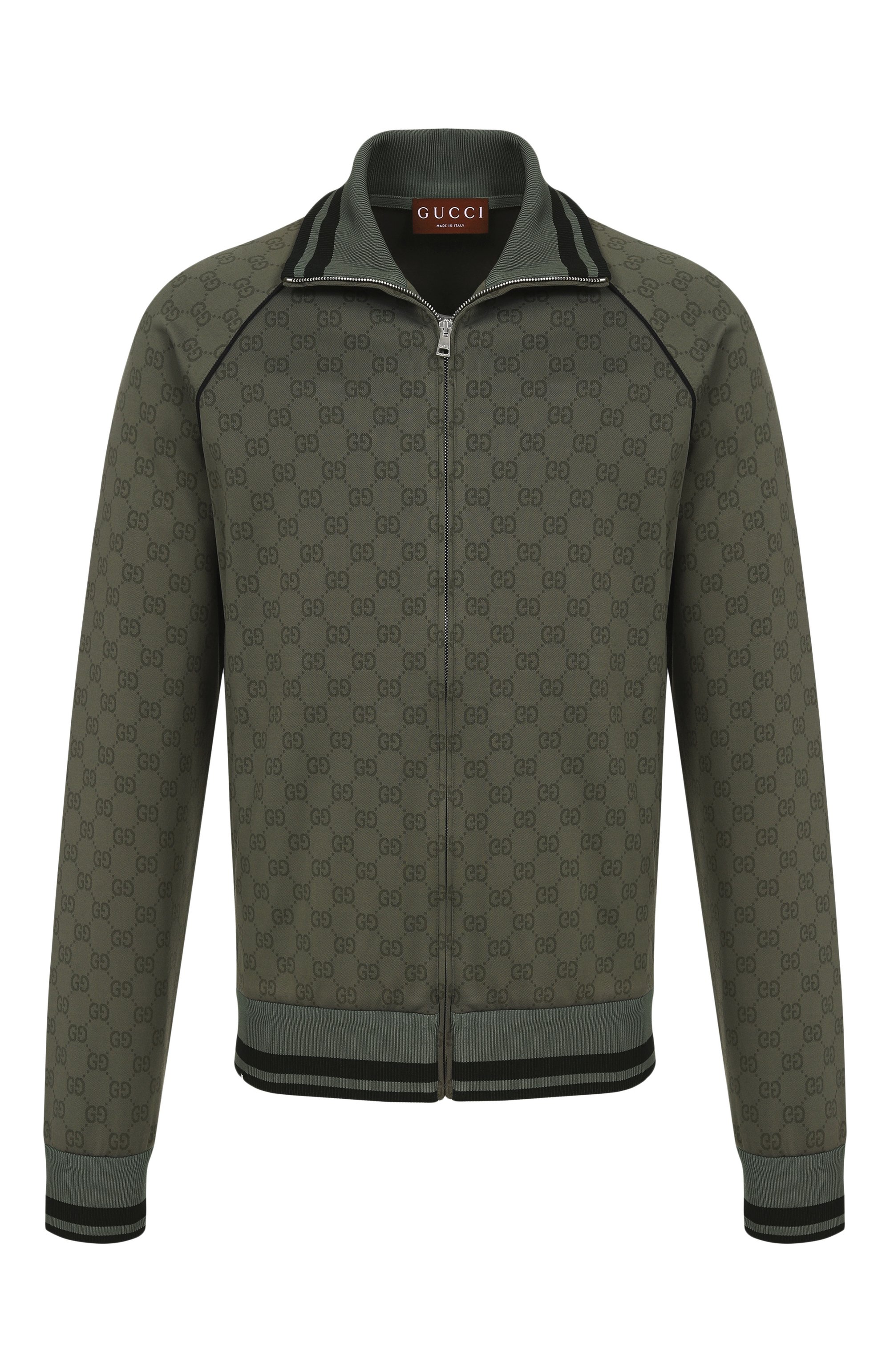 Толстовка GUCCI хаки цвета по цене 239500 руб., арт. 768550/XJHFV, фото 1 Толстовка GUCCI, арт. 768550/XJHFV, фото 1