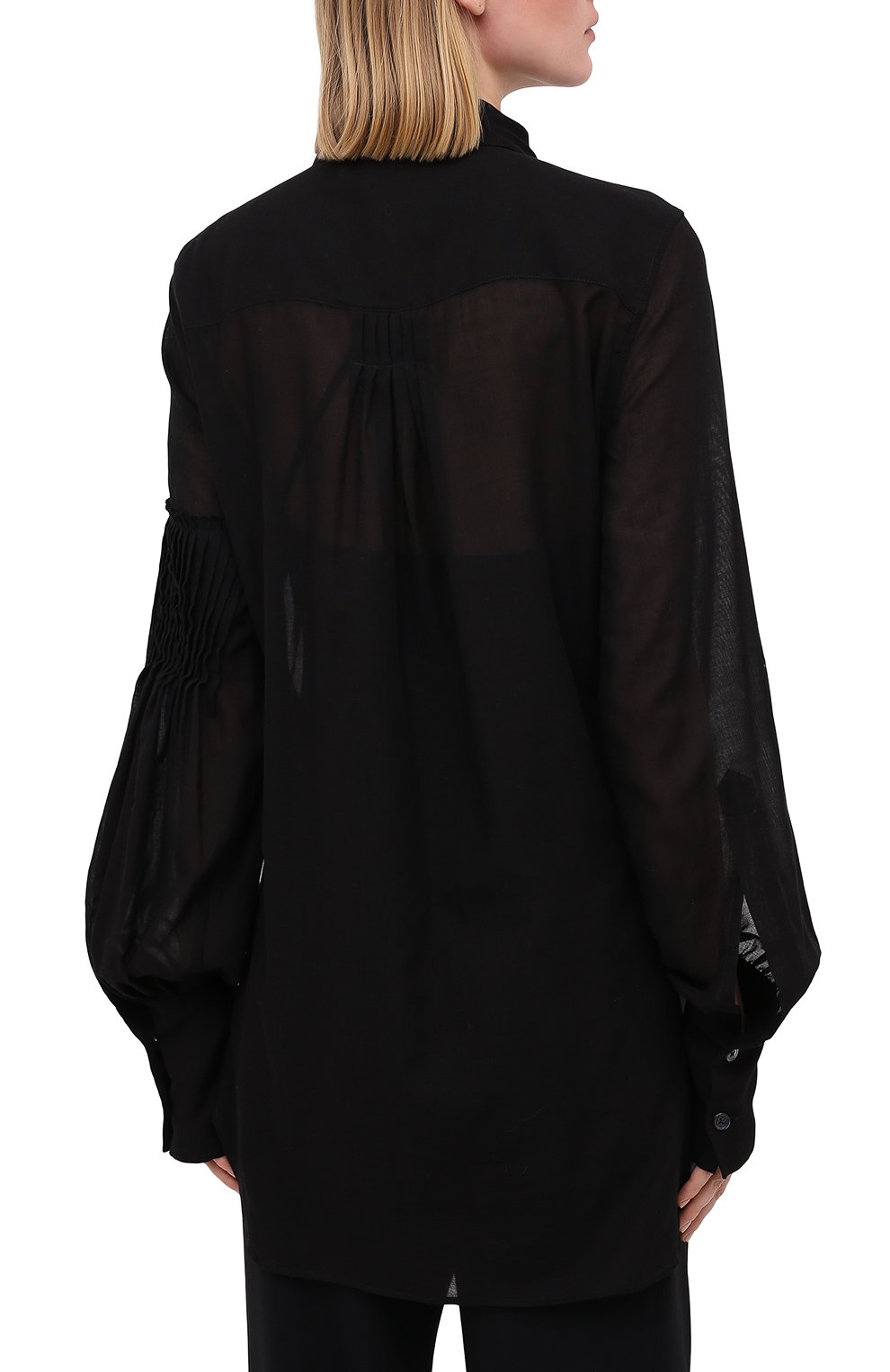 Блузка из хлопка и кашемира ANN DEMEULEMEESTER, арт. 2002-2010-P-121-099, фото 4