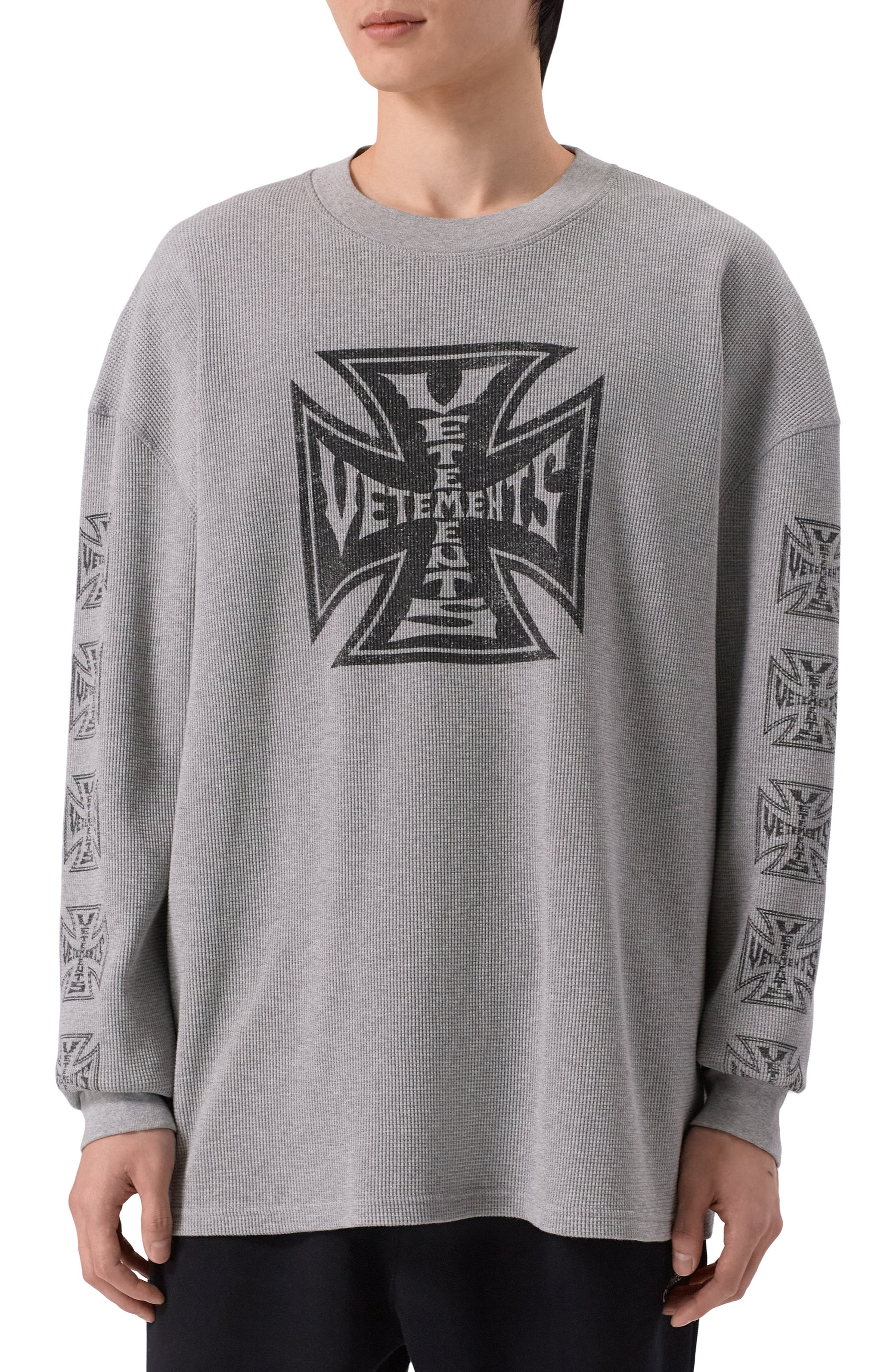 Хлопковый лонгслив VETEMENTS, арт. ME76LS181G/1220 JERSEY, фото 3