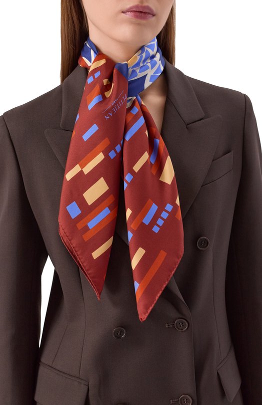 Шелковый платок Petitjean Paris 15C14 Бордовый  15C14 Фото 2