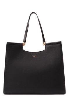 Женская сумка-тоут sicily shopper large DOLCE & GABBANA черного цвета, арт. BB7727/B7321 | Фото 1 (Материал: Натуральная кожа; Материал сплава: Проставлено; Размер: large; Драгоценные камни: Проставлено)