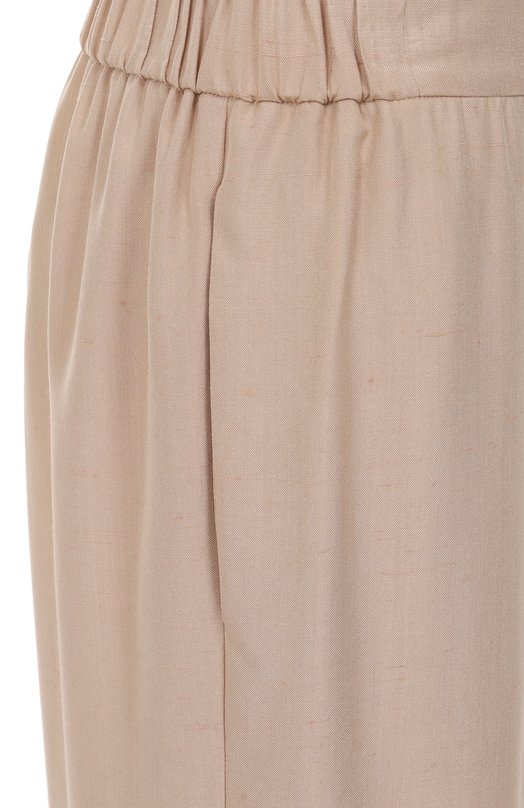 Шелковые брюки Elie Saab P0096NS25/SI001 Бежевый  P0096NS25/SI001 Фото 6