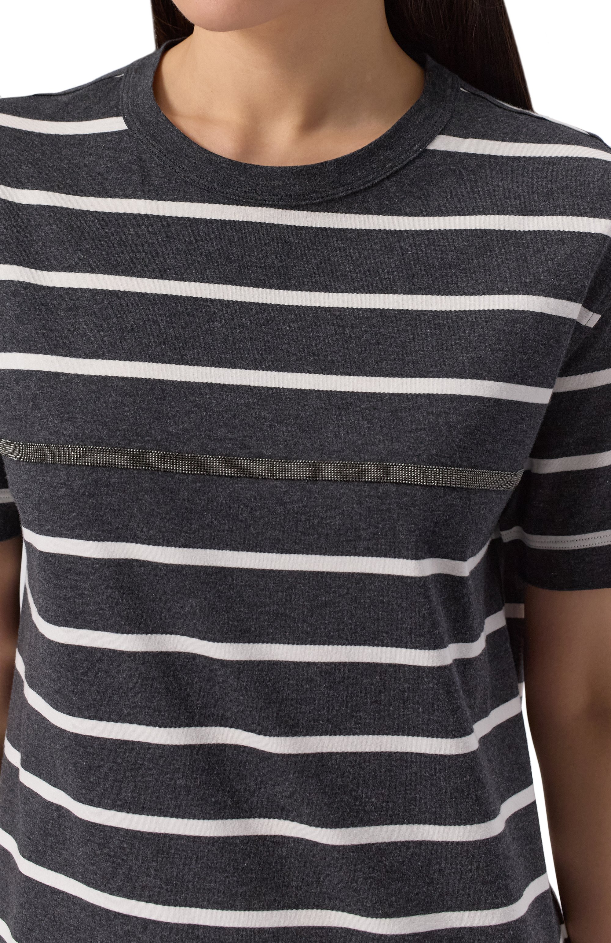 Хлопковая футболка BRUNELLO CUCINELLI, арт. ML908HD400, фото 5