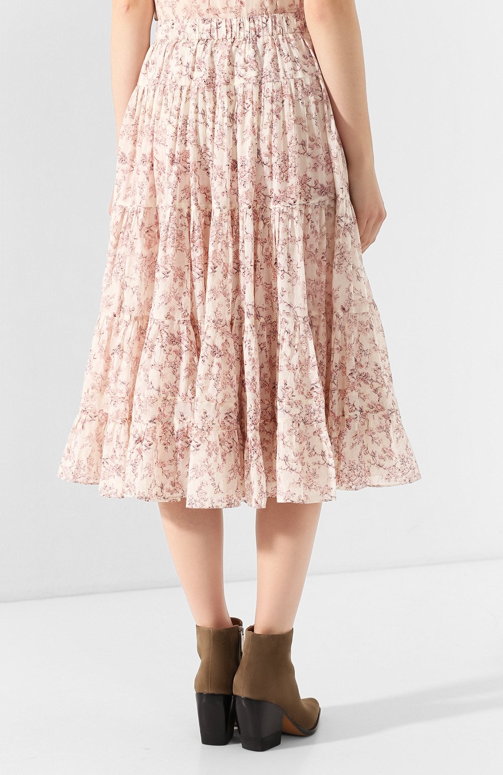 Хлопковая юбка ISABEL MARANT ETOILE светло-розового цвета по цене 22550 руб., арт. JU0920-20P028E/ELFA, фото 4 Хлопковая юбка ISABEL MARANT ETOILE, арт. JU0920-20P028E/ELFA, фото 4
