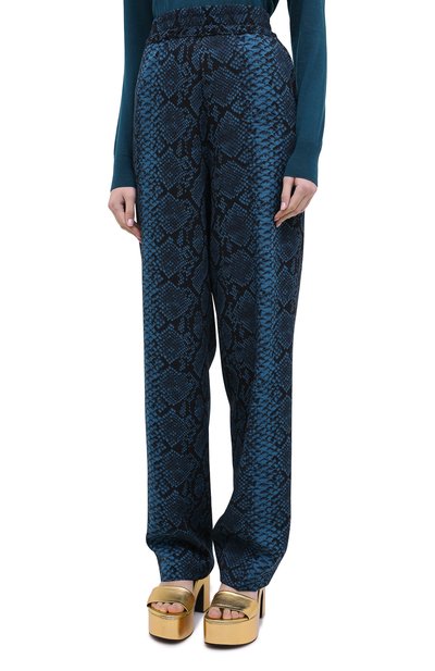 Шерстяные брюки DRIES VAN NOTEN синего цвета по цене 82250 руб., арт. 202-10902-1080, фото 3 Шерстяные брюки DRIES VAN NOTEN, арт. 202-10902-1080, фото 3