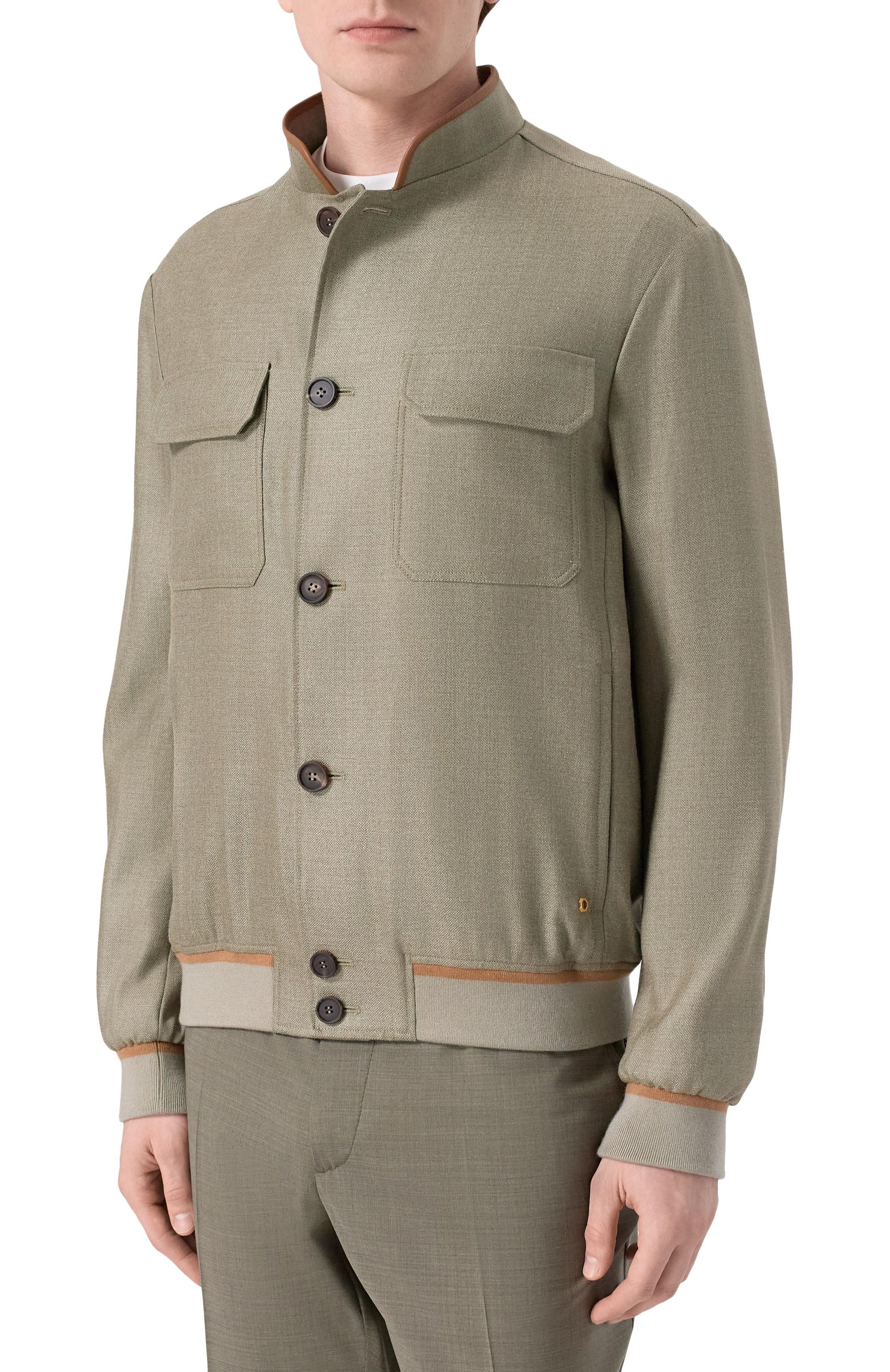  Бомбер из шелка и шерсти STEFANO RICCI, арт. M7J6100110/KL003U_001, фото 3