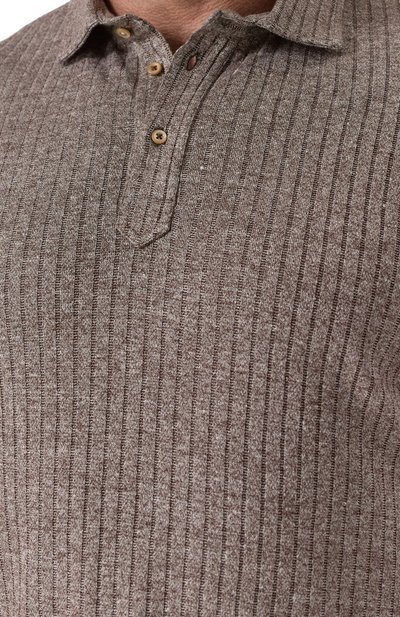 Поло изо льна и хлопка BRUNELLO CUCINELLI, арт. MW8653936, фото 5