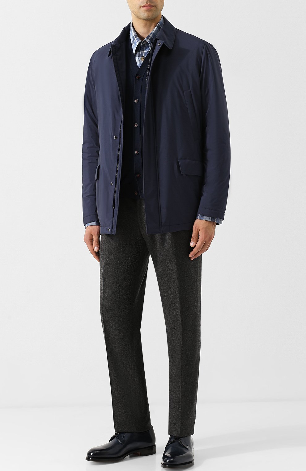 Жилет из смеси кашемира и шелка на пуговицах с v-образным воротником KITON, арт. UK07/T, фото 2