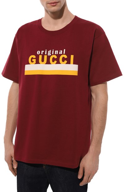 Хлопковая футболка GUCCI, арт. 616036 XJCOQ, фото 3