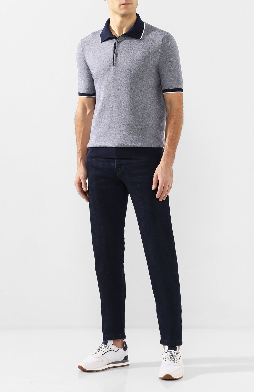 Поло из смеси хлопка и кашемира FIORONI, арт. MK20608C2, фото 2