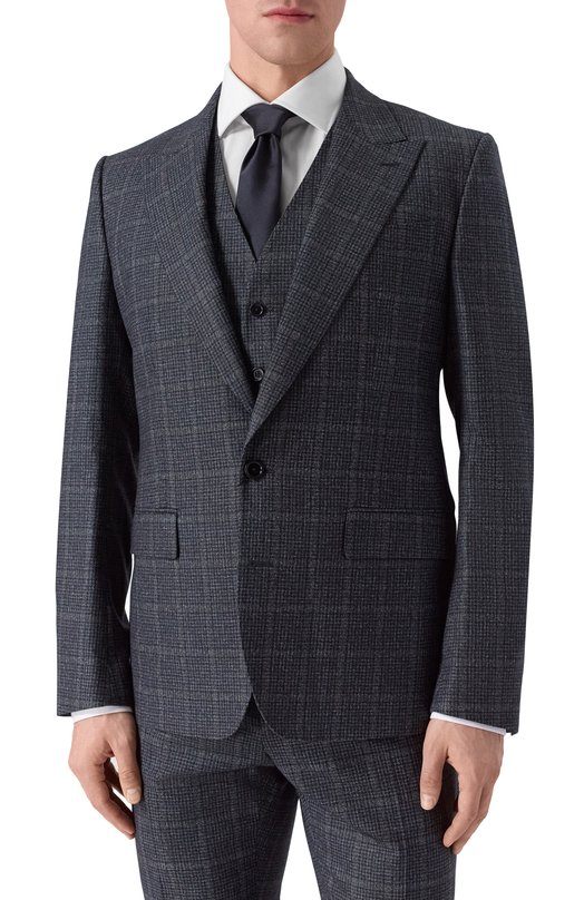 Костюм-тройка из шерсти и хлопка Dolce & Gabbana GK02XT/FQ3FU Серый  GK02XT/FQ3FU Фото 2