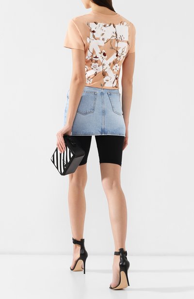 Хлопковая футболка OFF-WHITE бежевого цвета по цене 56700 руб., арт. 0WAA049R19B070540301, фото 2 Хлопковая футболка OFF-WHITE, арт. 0WAA049R19B070540301, фото 2