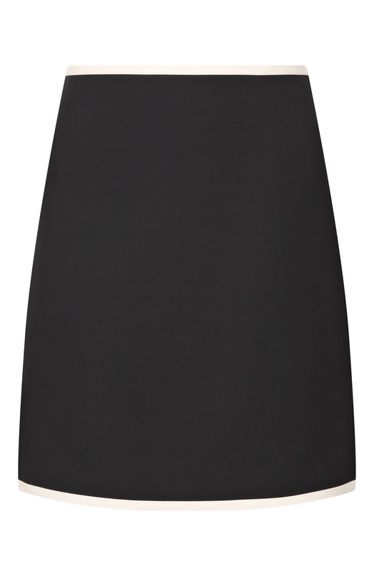 Юбка из шерсти и шелка Valentino 8B3RAEH7/1CF Чёрный 8B3RAEH7/1CF