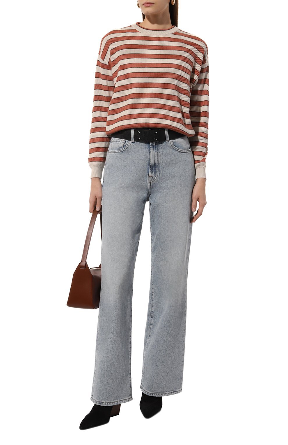 Хлопковый пуловер BRUNELLO CUCINELLI оранжевого цвета по цене 154000 руб., арт. M1919B1331, фото 2 Хлопковый пуловер BRUNELLO CUCINELLI, арт. M1919B1331, фото 2