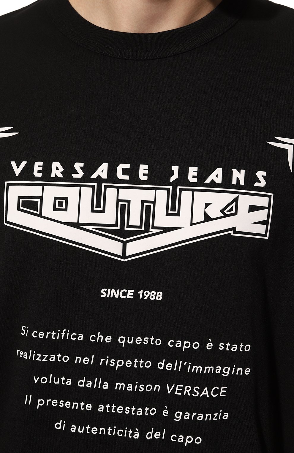 Хлопковая футболка VERSACE JEANS COUTURE, арт. 73GAHT29-73UP601 R SPACE WARRANTY/CJ000, фото 5
