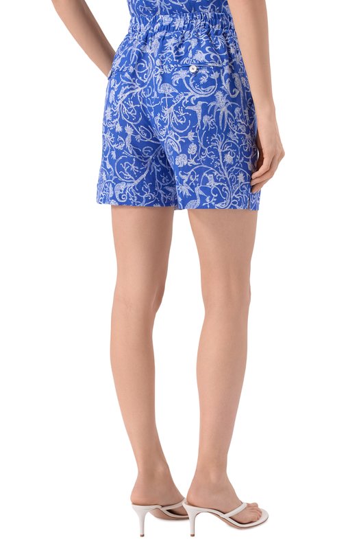 Льняные шорты Kiton D58114H08903 Синий  D58114H08903 Фото 4