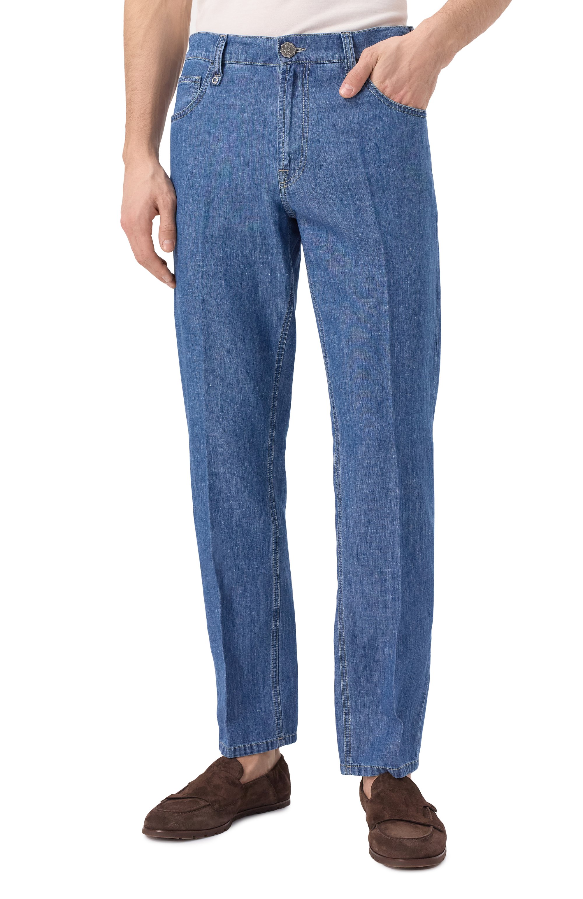 Джинсы STEFANO RICCI синего цвета по цене 130000 руб., арт. MFT51B3210/T205BL, фото 3 Джинсы STEFANO RICCI, арт. MFT51B3210/T205BL, фото 3