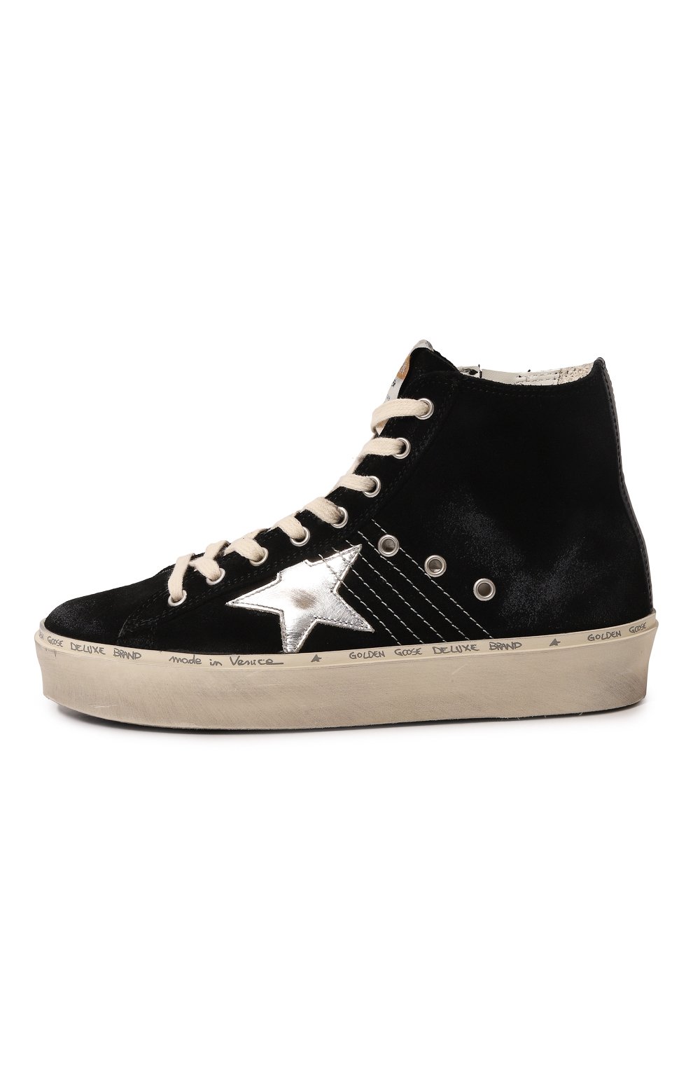 Замшевые кеды hi francy GOLDEN GOOSE DELUXE BRAND, арт. GWF00700.F005647, фото 4