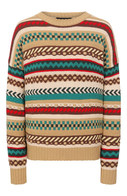 Хлопковый свитер Weekend Max Mara N0VARA Бежевый N0VARA
