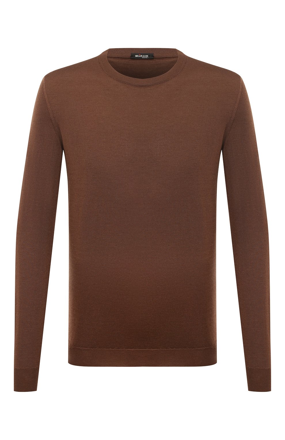 Джемпер из кашемира и шелка KITON коричневого цвета по цене 216000 руб., арт. UMKXX02455, фото 1 Джемпер из кашемира и шелка KITON, арт. UMKXX02455, фото 1