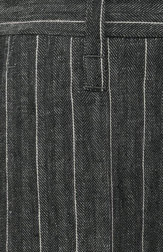 Льняные брюки Brunello Cucinelli MH542P8492 Серый  MH542P8492 Фото 6