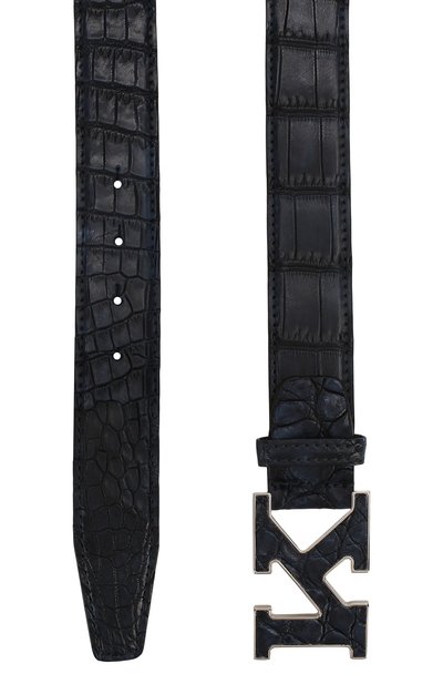 Ремень из кожи крокодила KITON, арт. USC20PN00102/CNIL, фото 2
