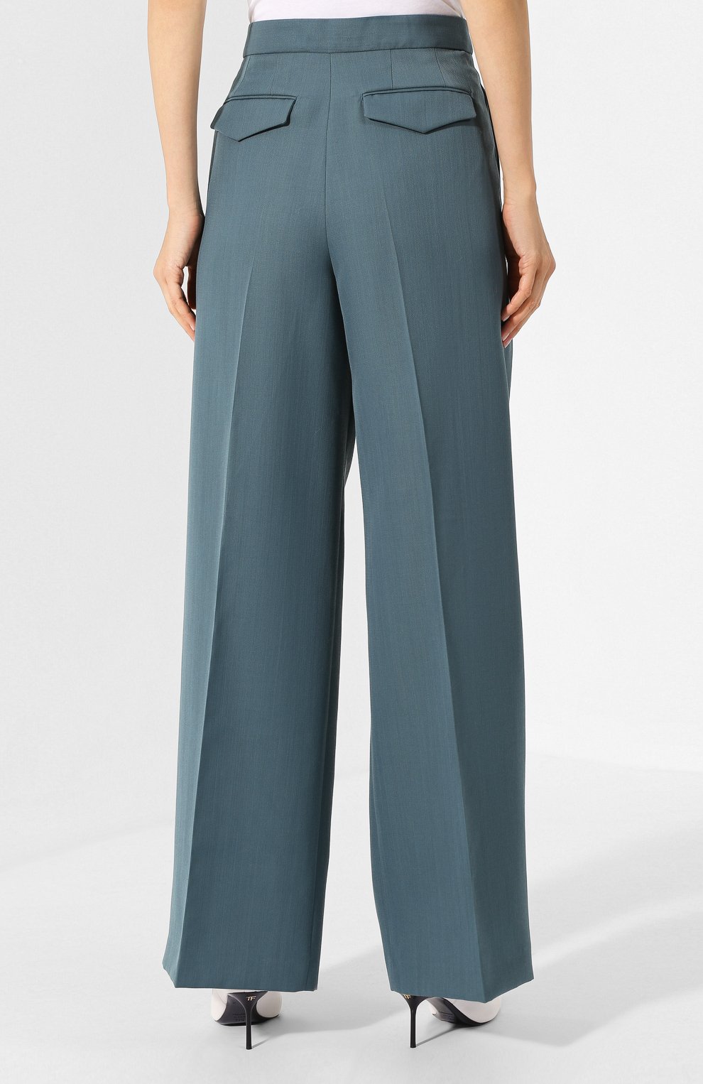 Брюки ACNE STUDIOS голубого цвета по цене 35500 руб., арт. AK0124, фото 4 Брюки ACNE STUDIOS, арт. AK0124, фото 4